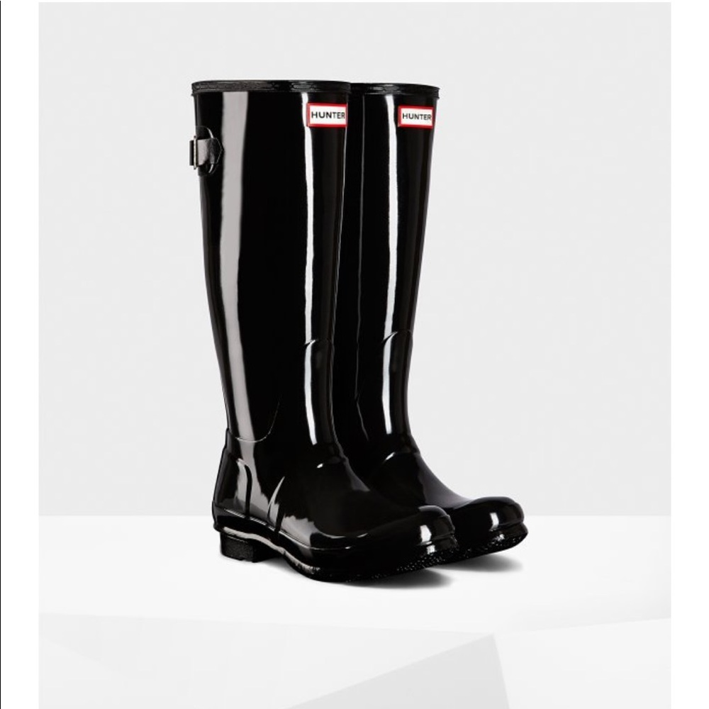 Hunter; Adjustable Tall Gloss Rain Boots